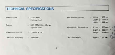 Photo of free Microwave (Blossomfield B90) #4
