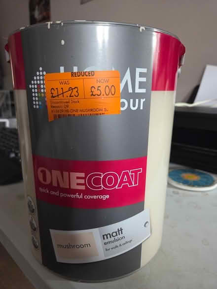 Photo of free 5ltr emulsion paint (Iffley Turn, Oxford. OX4 4) #1