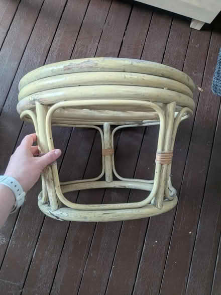 Photo of free Papasan chair ottoman frame (02452) #2