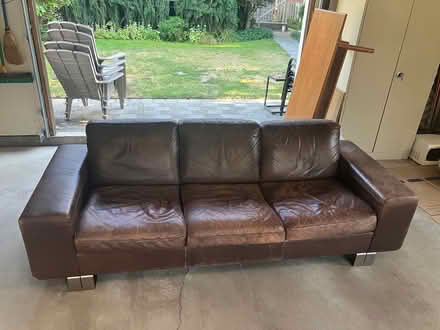 Photo of free Leather couch (Kitsilano) #3