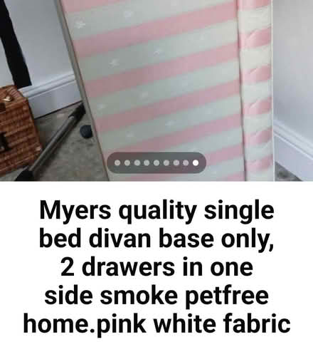 Photo of free Single bed divan 2drawer one side base only Myers clean (Wargrave RG10) #1