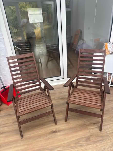 Photo of free Foldable Garden Chairs with Cushions (Ikea) (Fleetville AL4) #1
