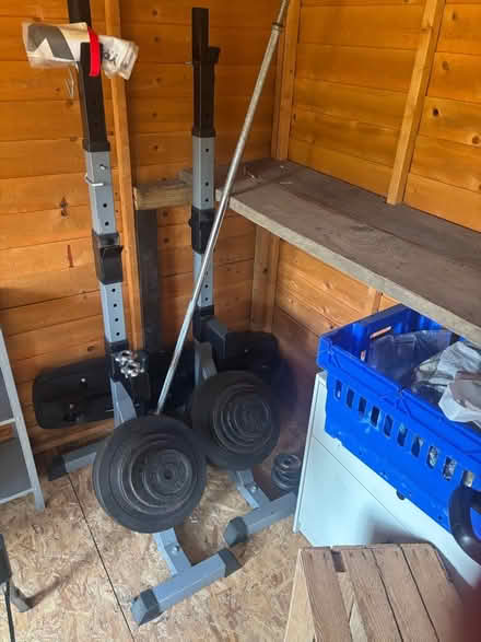 Photo of free Bench Press Set Up with Weights (Fleetville AL4) #1