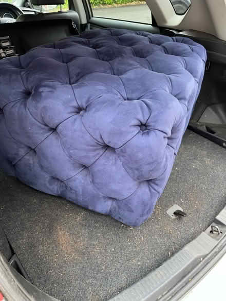 Photo of free Velvet footstool (Lower Earley) #2