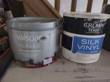 Photo of free 2 pots of silk emulsion paint (Great Moor SK2) #1
