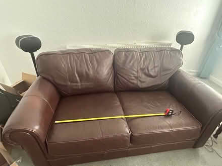 Photo of free 2 seater leather couch (The Philog, Cardiff) #2