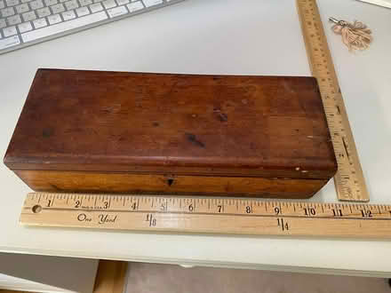 Photo of free Long, shallow antique wood box (Pleasant Hill) #4