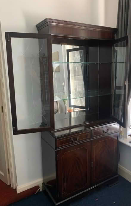 Photo of free large cabinet with glass shelves (Ashby-de-la-Zouch LE65) #3
