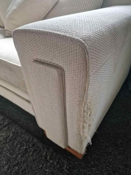 Photo of free Cream sofa and puffy/footstool (Myerscough PR4) #4