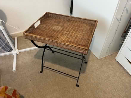 Photo of free Wicker folding side table (Romiley SK6) #2
