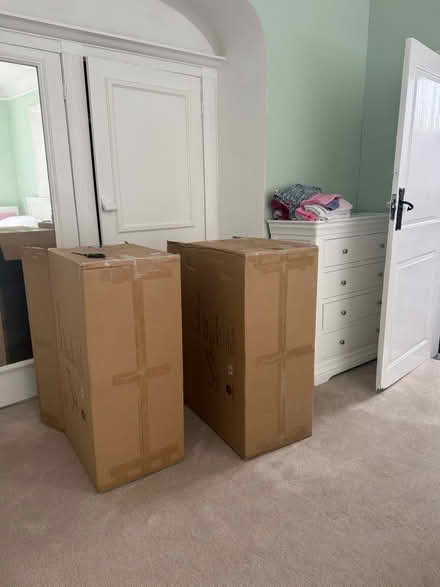 Photo of free x2 large strong cardboard boxes (Eastbourne BN21) #1