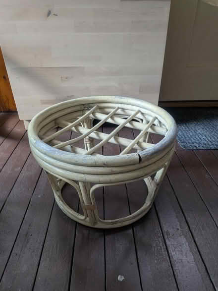 Photo of free Papasan chair ottoman frame (02452) #1