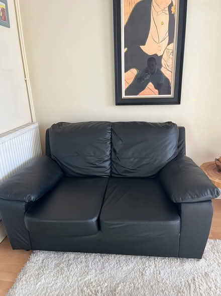Photo of free 2 seater faux leather settee (Prestbury GL50) #1