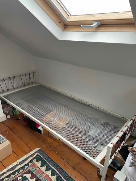 Photo of free Single metal frame plus mattress (Walton Manor OX2) #2