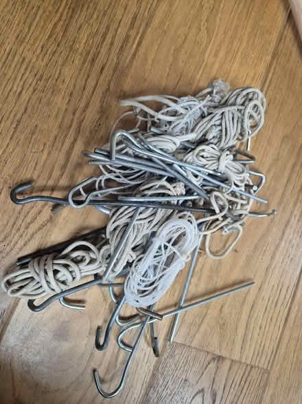 Photo of free Various steel tent pegs and guy ropes (Iffley Road OX4) #1