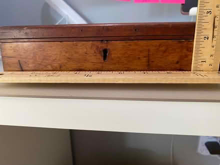 Photo of free Long, shallow antique wood box (Pleasant Hill) #1