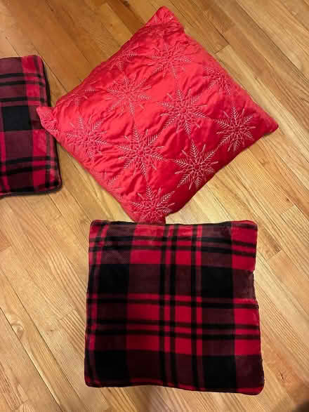 Photo of free Red/Plaid Christmas Throw Pillows (Saugerties) #2