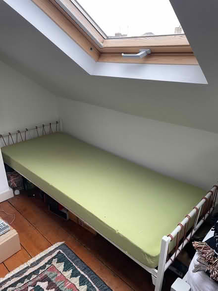 Photo of free Single metal frame plus mattress (Walton Manor OX2) #3