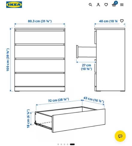 Photo of free Ikea Malm chest of 4 drawers (Bromley BR2) #2