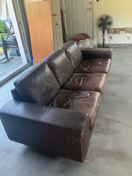 Photo of free Leather couch (Kitsilano) #2