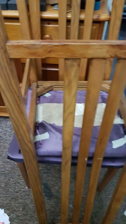 Photo of free dining table chairs x 2 (Mill Hill BB2) #3