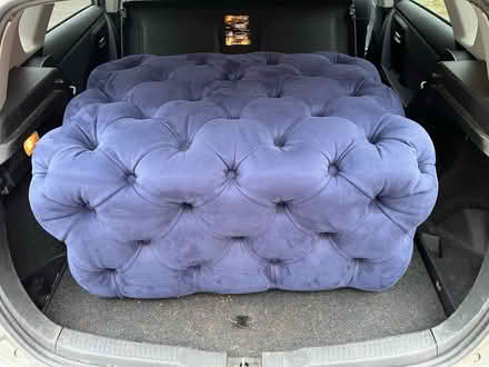 Photo of free Velvet footstool (Lower Earley) #1