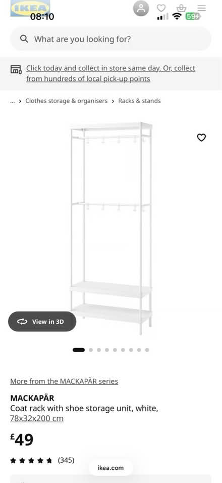 Photo of free IKEA MACKAPÄR Coat Rack (Hammersmith W6) #2