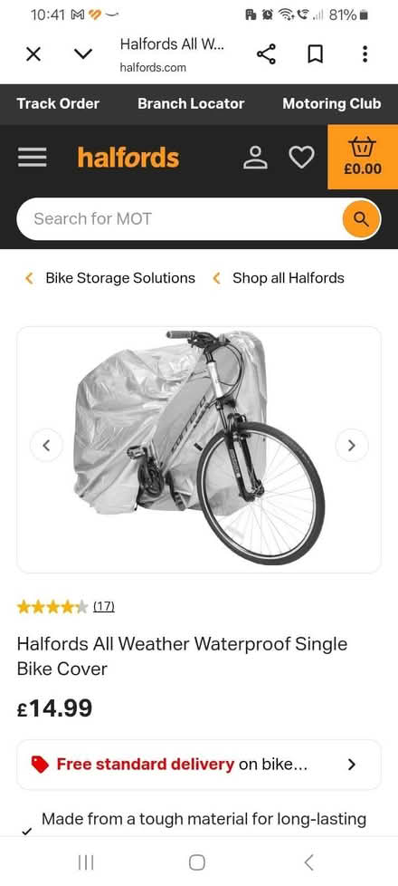 Photo of free Waterproof bike cover (Dean Court OX2) #2
