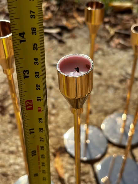 Photo of free 12 x Gold metal candlesticks (Wootton OX20) #2