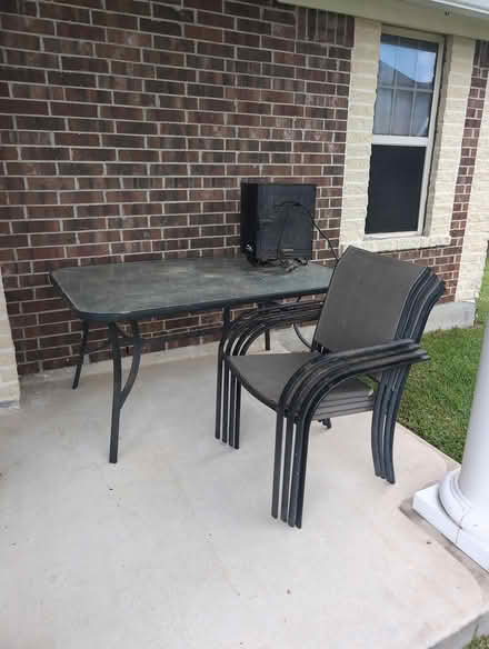 Photo of free Glass table 4 chairs small smoker (Rain river estates) #1