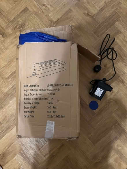 Photo of free Double raised air mattress with air pump (Mayfield EH9) #1