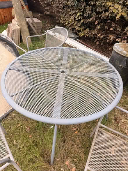 Photo of free Metal outdoor table and four chairs (Matlock DE4) #1