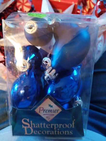 Photo of free Red and blue Christmas tree decorations (Temple Cowley OX4) #2