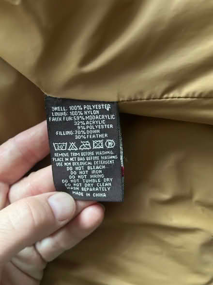 Photo of free Size 10 winter down coat (Chatham, ME4) #3