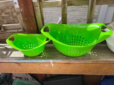 Photo of free Two green strainers. (Woodside CR0) #2