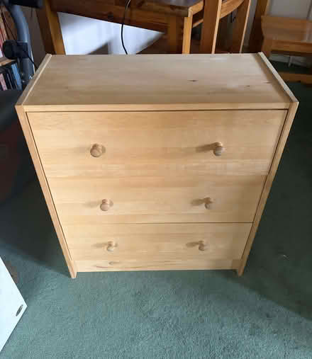 Photo of free Small wooden chest of drawers (Trumpsgreen GU25) #2