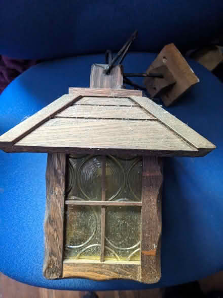 Photo of free Vintage wooden lantern effect light fitting (Cassington OX29) #1