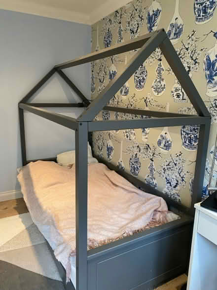 Photo of free Canopy single bed in grey (BR7) #2