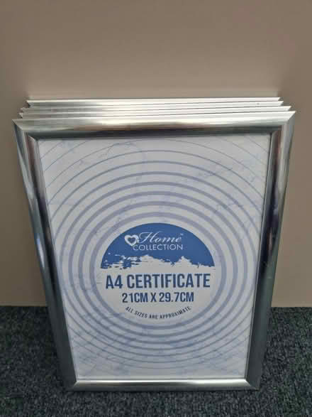 Photo of free Set of 4 A4 silver frames (Stantonbury, MK14) #1