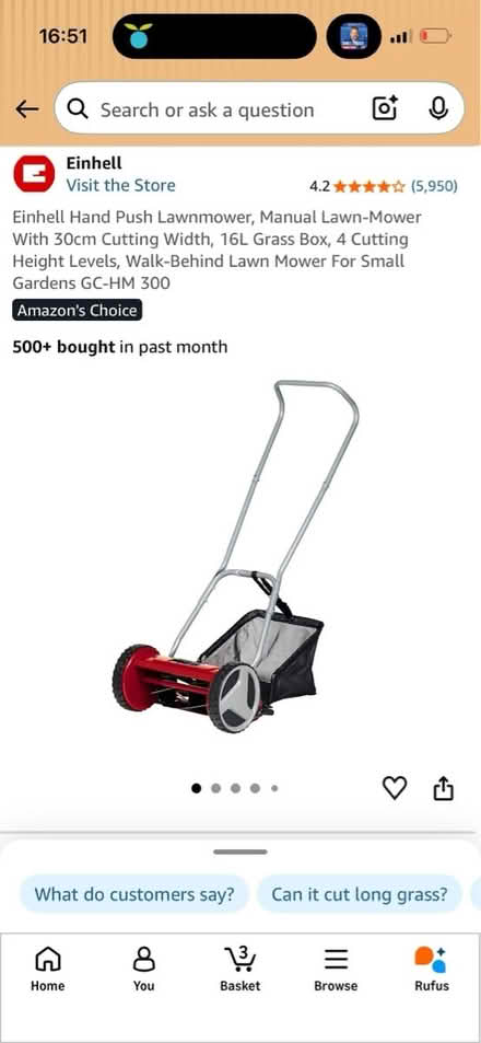 Photo of free Push lawnmower (Blackhorse Road E17) #2