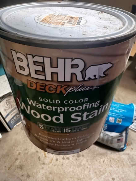 Photo of free Grey Behr exterior wood stain (Mountain View Shoreline West) #1