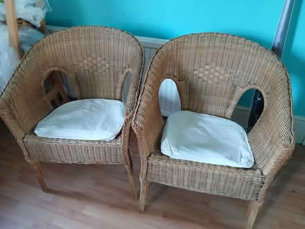 Photo of free 2 wicker chairs (Clapham (SW4)) #1