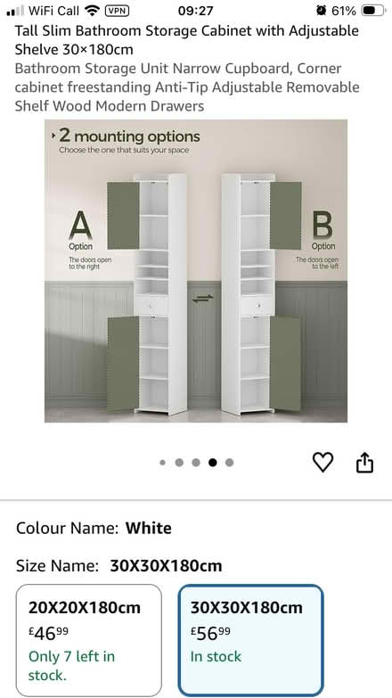Photo of free Bathroom cabinet (Greystoke CA11) #1