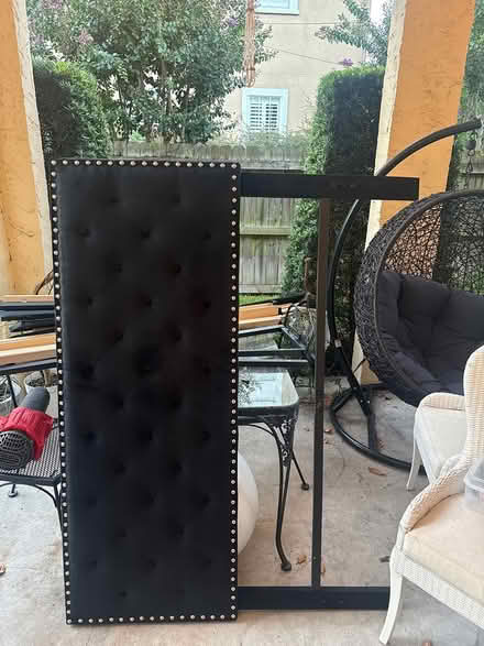 Photo of free Queen size black velvet bed (Riverside) #1