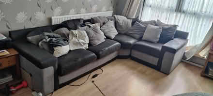 Photo of free corner sofa (Grey/Black) (Central Reading RG13) #1