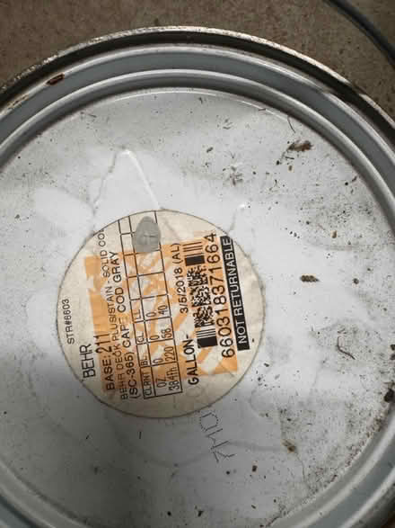 Photo of free Grey Behr exterior wood stain (Mountain View Shoreline West) #2