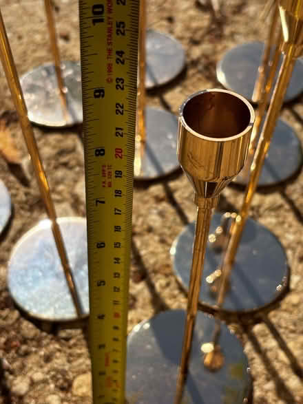 Photo of free 12 x Gold metal candlesticks (Wootton OX20) #3