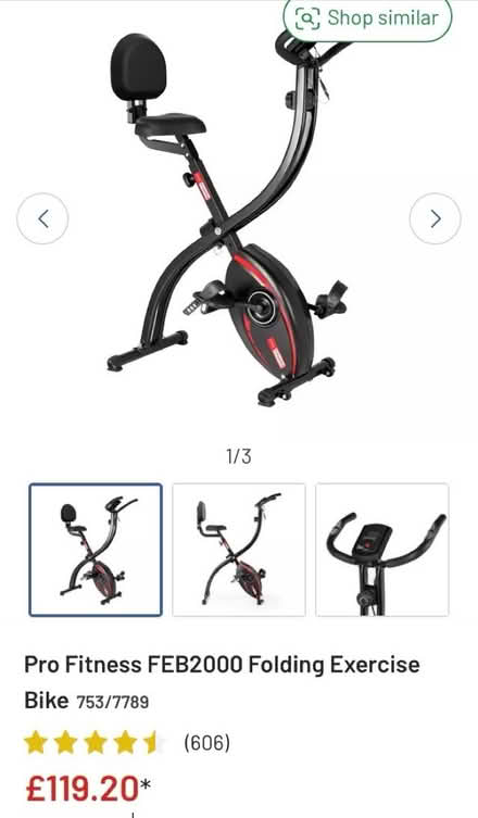 Photo of free ARGOS Folding Exercise Bike (16kg) (kx/angel - WC1X) #2