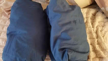 Photo of free Dunelm 2 fitted single bed navy sheets (Malvern Link WR14) #1