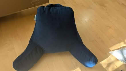 Photo of free Blue armrest back pillow (North Cambridge) #1